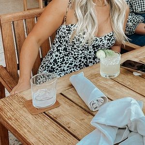 Reformation Saskia Dress Cow Print